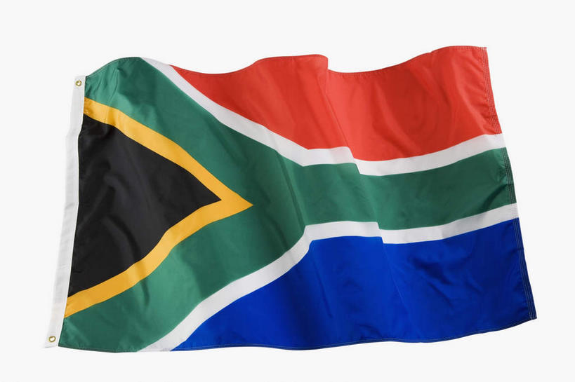 无人,横图,俯视,室内,特写,白天,白色背景,静物,旗帜,国旗,非洲,南非,一面,飘扬,黄色,红色,蓝色,绿色,白色,黑色,摄影,影棚,飘逸,飞扬,阿非利加洲,南非共和国,旗,彩图,高角度拍摄,影棚拍摄,拍摄,南非国旗
