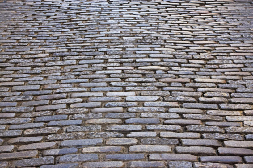 无人,横图,俯视,室外,白天,石头,道路,路,一排,许多,整齐,并列,并排,粗糙,石子,小路,交通,很多,排列,砖头,毛糙,队列,平行,石块,彩图,高角度拍摄,粗拙