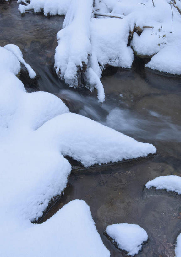 无人,竖图,俯视,室外,白天,旅游,度假,河流,石头,美景,水,雪,大雪