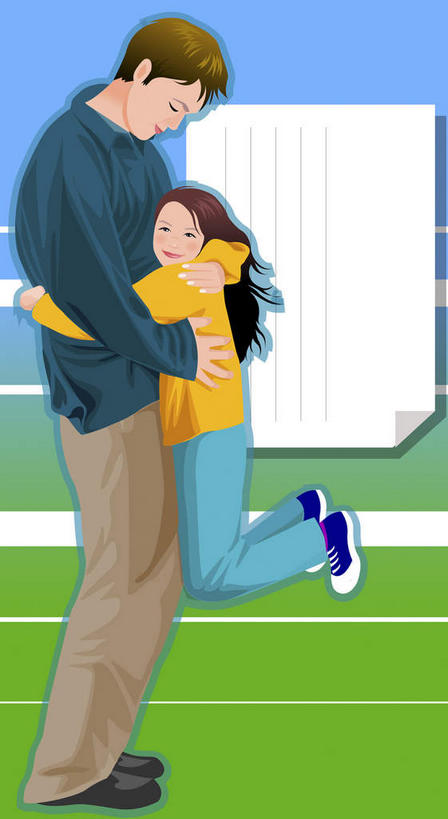 西方人,儿童,无人,两个人,家庭,父亲,女儿,站,抱,竖图,插画,室内,白天,侧面,纯洁,数码,科技,草地,草坪,植物,欧洲,欧洲人,阴影,服装,网络,高光,几何,计算机图形,合成,图画,休闲装,画,草,小孩,衣服,蓝色,绿色,蓝天,天空,天,站着,休闲,温暖,温馨,父女,一家人,休闲服,父爱,可爱,童年,童趣,服饰,晴朗,抱着,电脑合成图,数码合成图,和睦,搂着,漫画,童真,烂漫,无邪,万里无云,写实,具体,具象,天真,男人,男性,年轻男性,女孩,白种人,孩子,年轻人,晴空,晴空万里,搂,搂抱,站立,彩图,全身,融洽,女生