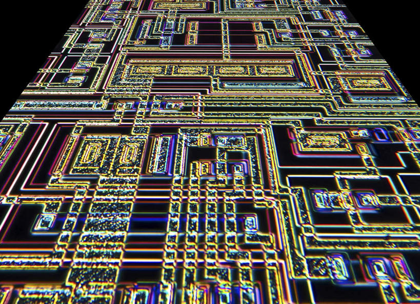 无人,横图,俯视,彩色,插画,室内,特写,白天,数码,科技,阴影,网络,电路板,高光,几何,计算机图形,合成,图画,画,工业,芯片,电子工业,电脑合成图,数码合成图,漫画,写实,具体,具象,产业,彩图,高角度拍摄
