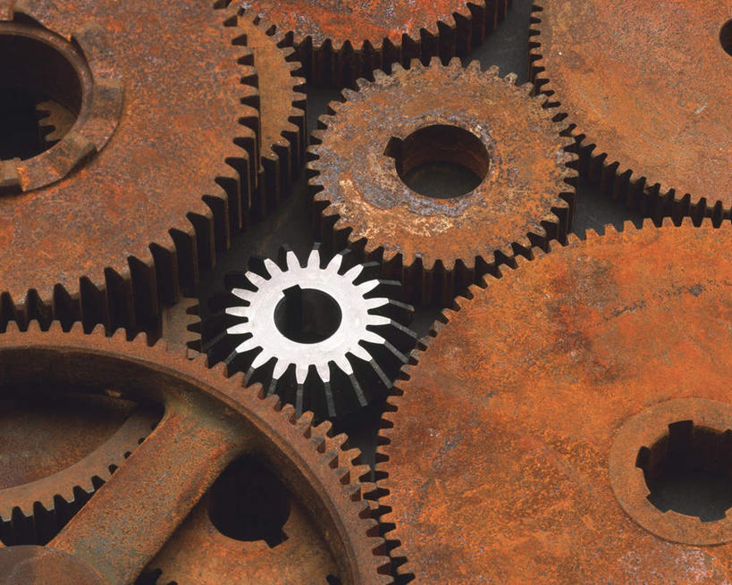 无人,横图,俯视,室内,特写,白天,零件,齿轮,静物,连接,组合,朦胧,模糊,生锈,工具,机械,铁锈,链接,锈迹,五金,紧固,拼接,拼凑,拼合,凑集,聚合,撮合,链结,牢固,彩图,高角度拍摄