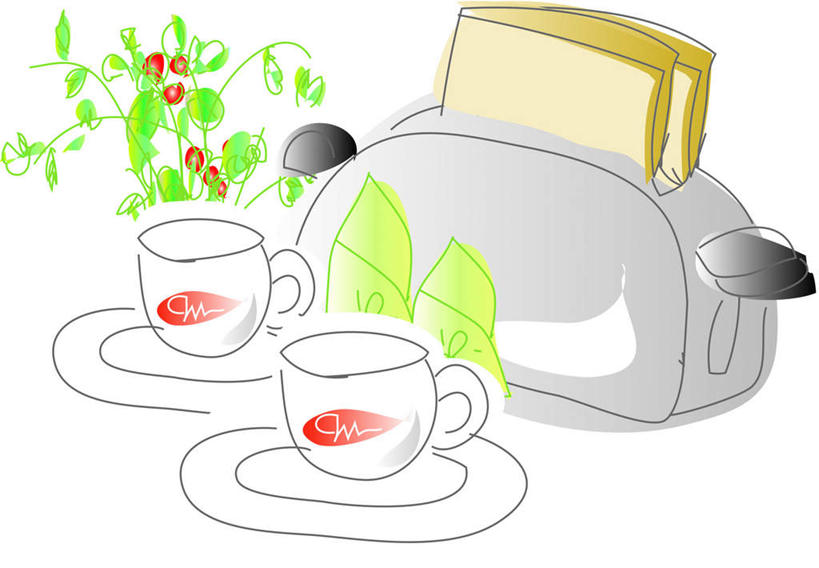 点心,面包,无人,横图,俯视,插画,室内,特写,白天,白色背景,数码,科技,桌面,杯子,餐具,叶子,两块,切开,阴影,反射,网络,瓷器,碟子,盘,影子,食品,面点,绿叶,咖啡杯,陶瓷制品,两杯,高光,几何,计算机图形,合成,图画,面包机,画,食物,糕点,两个,黄色,红色,盘子,碟,切,嫩叶,一台,电脑合成图,数码合成图,瓷杯,漫画,剖面,切面,写实,具体,具象,叶,叶片,彩图,高角度拍摄