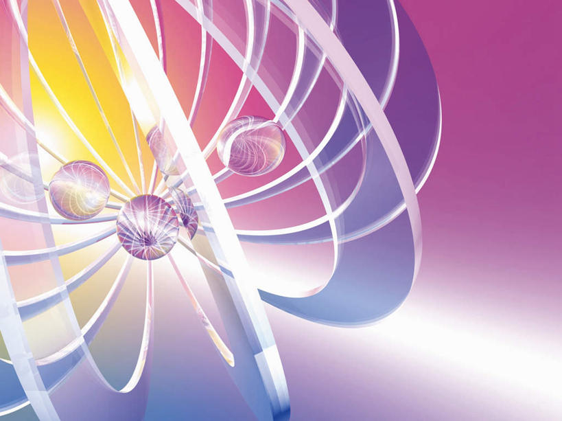 无人,横图,室内,白天,正面,数码,科技,阴影,梦幻,曲折,弯曲,立体,反射,网络,影子,高光,弧形,几何,计算机图形,合成,黄色,红色,蓝色,弧度,球体,电脑合成图,数码合成图,特效,写实,具体,具象,彩图