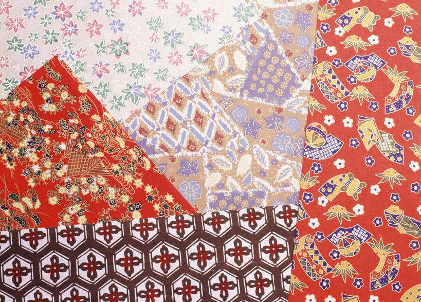 无人,横图,俯视,室内,特写,白天,静物,许多,花纹,图案,纸,星星,棕色,纸张,文化,排列,红色,蓝色,白色,摄影,影棚,恒星,队列,五张,和纸,日本纸,彩图,高角度拍摄,影棚拍摄,拍摄