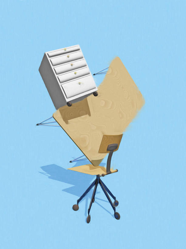 无人,竖图,插画,室内,白天,正面,数码,科技,柜子,桌面,桌子,椅子,一堆,阴影,堆叠,堆积,蓝色背景,网络,材料,档案,文件,办公桌,高光,几何,计算机图形,合成,图画,画,会议椅,资料,堆,办公椅,电脑合成图,数码合成图,文档,漫画,档案柜,写实,具体,具象,商务椅,培训椅,彩图