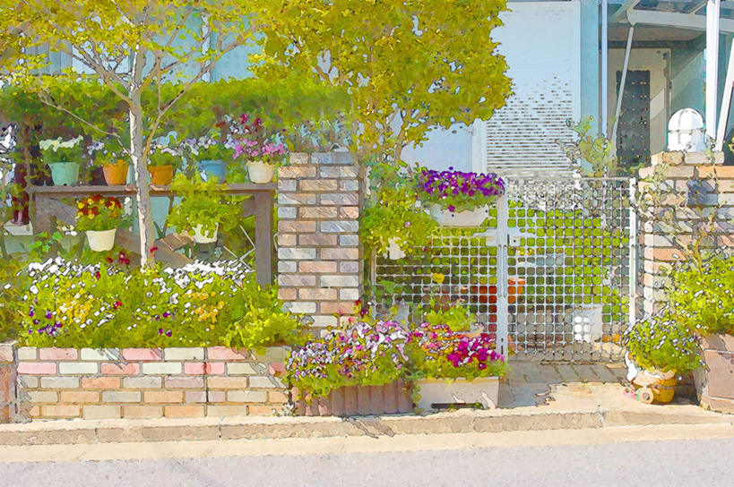 无人,家,横图,室内,白天,正面,绘画,数码,科技,植物,别墅,道路,街道,路,公路,许多,阴影,艺术,盛开,光线,网络,盆栽,影子,房屋,屋子,公寓,盆景,交通,高光,几何,计算机图形,古典,合成,花蕾,文化,洋房,楼房,住宅,花,花瓣,花朵,鲜花,树,树木,红色,绿色,紫色,白色,阳光,自然,工艺品,花苞,花蕊,品味,生长,成长,美术,电脑合成图,数码合成图,水彩,水彩画,高雅,写实,具体,具象,美学,马路,彩图,房子