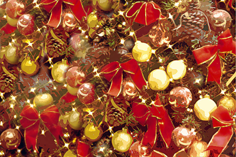 无人,横图,室内,特写,白天,正面,绘画,数码,科技,静物,阴影,朦胧,模糊,艺术,装饰,网络,挂饰,圣诞球,高光,几何,计算机图形,古典,合成,文化,球,红色,蝴蝶结,工艺品,品味,球体,华丽,修饰,美术,点缀,电脑合成图,数码合成图,水彩,水彩画,高雅,写实,具体,具象,美学,衬托,美观,雅致,雅观,彩图