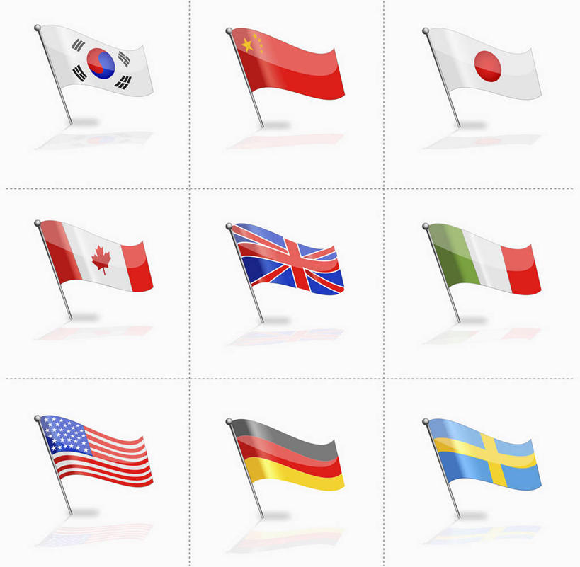 美国国旗,电脑合成图,数码合成图,米字旗,合成图,漫画,加拿大国旗