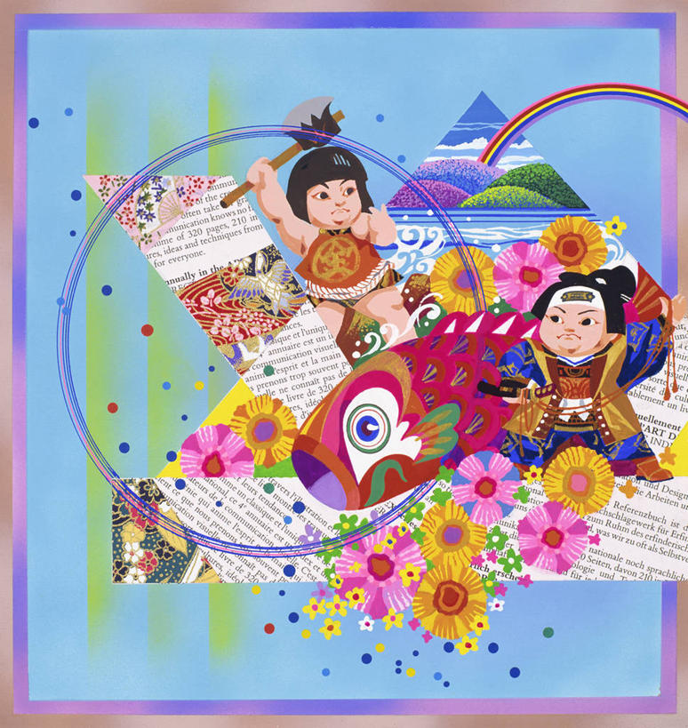 东方人,儿童,无人,两个人,站,举,竖图,插画,室内,白天,正面,民族服装,纯洁,数码,科技,锦鲤,鲤鱼,国际儿童节,亚洲,阴影,节日,庆祝,盛开,网络,鱼,工具,高光,几何,计算机图形,合成,花蕾,图画,注视,黄种人,文化,鱼类,画,花,花瓣,花朵,鲜花,小孩,花苞,花蕊,观察,看,托,站着,庆典,可爱,童年,童趣,观看,纪念,电脑合成图,数码合成图,儿童节,察看,合成图,关注,水生动物,斧头,水生物,漫画,童真,烂漫,无邪,写实,具体,具象,斧子,观赏鱼,天真,男孩,男人,男性,亚洲人,鲤子,鲤拐子,举起,举手,举着,向上举,向上伸,向上托,站立,半身,彩图,传统服装,民俗服,淡水生物,男生,六一国际儿童节