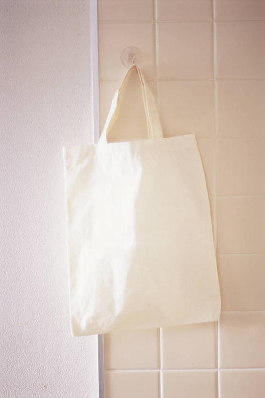 无人,竖图,室内,特写,白天,正面,静物,袋子,吊挂,悬挂,阴影,反射,布袋,钩子,影子,墙,挂,墙壁,墙面,一个,容器,单个,储藏,储存,彩图,贮存