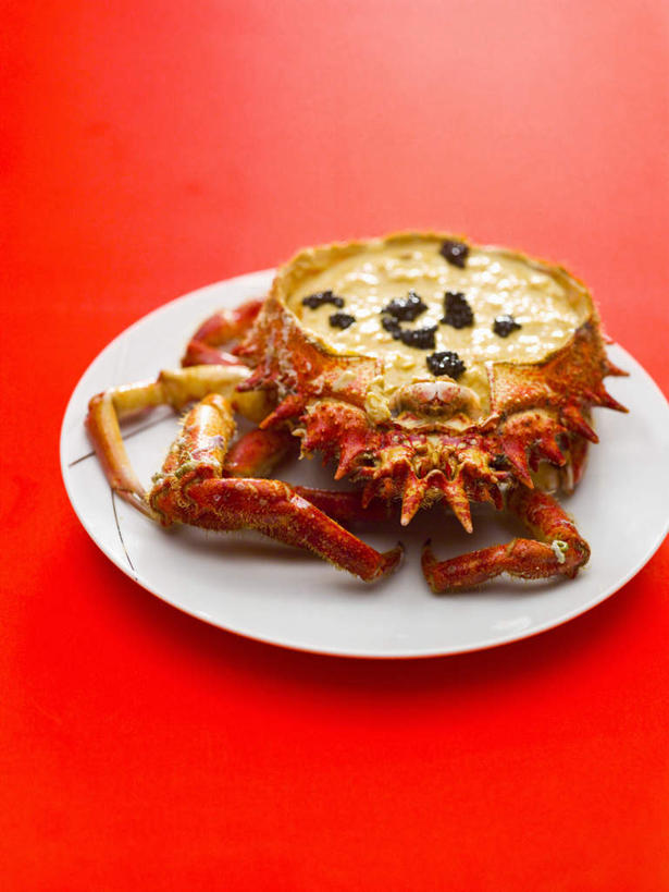 海鲜,蟹,无人,竖图,俯视,室内,特写,白天,烹饪,西餐,餐桌,桌子,餐具,阴影,红色背景,反射,螃蟹,碟子,盘,影子,汤,料理,食品,水产,菜肴,美食,海洋生物,食物,一个,白色,盘子,碟,西式,摄影,佳肴,影棚,单个,餐台,水生动物,海产品,水生物,海底动物,彩图,高角度拍摄,影棚拍摄,拍摄