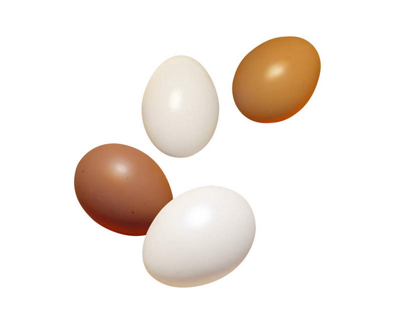 无人,横图,插画,室内,白天,白色背景,正面,数码,科技,阴影,网络,蛋,鸡蛋,高光,几何,计算机图形,合成,图画,四颗,画,黄色,白色,电脑合成图,数码合成图,合成图,漫画,草鸡蛋,写实,具体,具象,卵,彩图