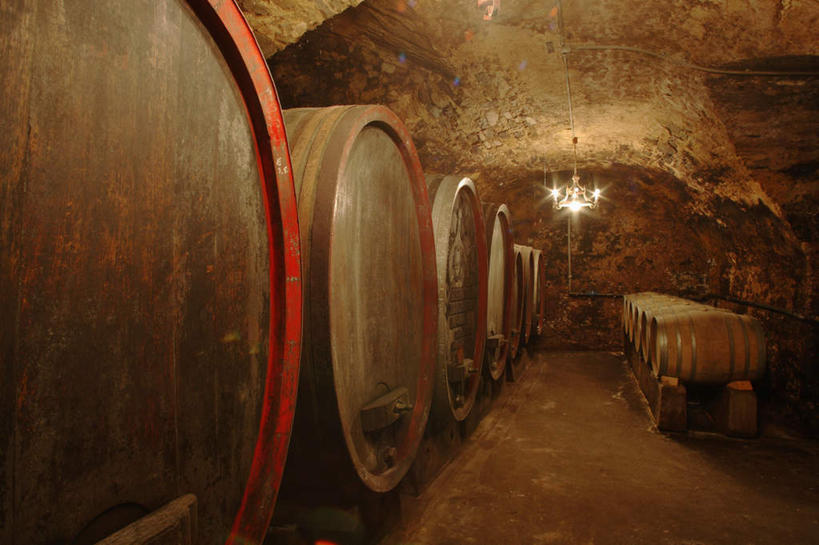 红酒,葡萄酒,无人,横图,室内,白天,正面,楼梯,木桶,桶,阶梯,灯光,酒类,酒窖,吊灯,台阶,灯,酒,饮料,容器,灯具,红葡萄酒,储藏,照明设备,储存,彩图,贮存