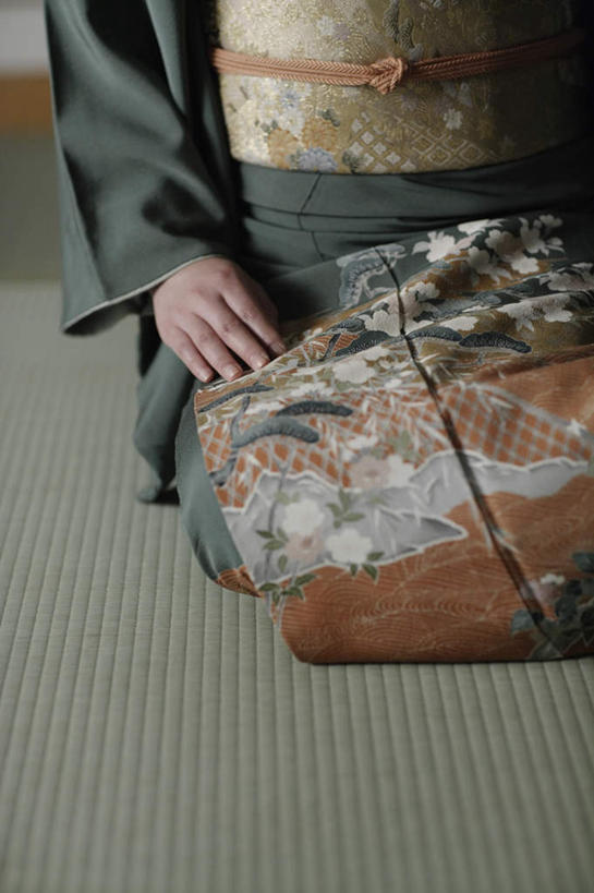 东方人,一个人,跪,竖图,俯视,室内,特写,白天,民族服装,亚洲,仅一个女性,仅一个人,阴影,和服,反射,影子,塌塌米,榻榻米,黄种人,仅一个中年女性,服饰,吴服,唐草,唐花,唐锦,叠席,女人,女性,中年女性,亚洲人,跪着,半身,彩图,高角度拍摄,传统服装,民俗服