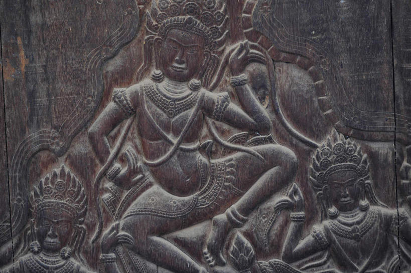 无人,横图,室外,白天,留白,雕塑,柬埔寨,亚洲,历史,健康,摄影,宗教,宁静,吴哥寺,灵性,彩图,舞蹈,浅浮雕,传统文化,雕刻术