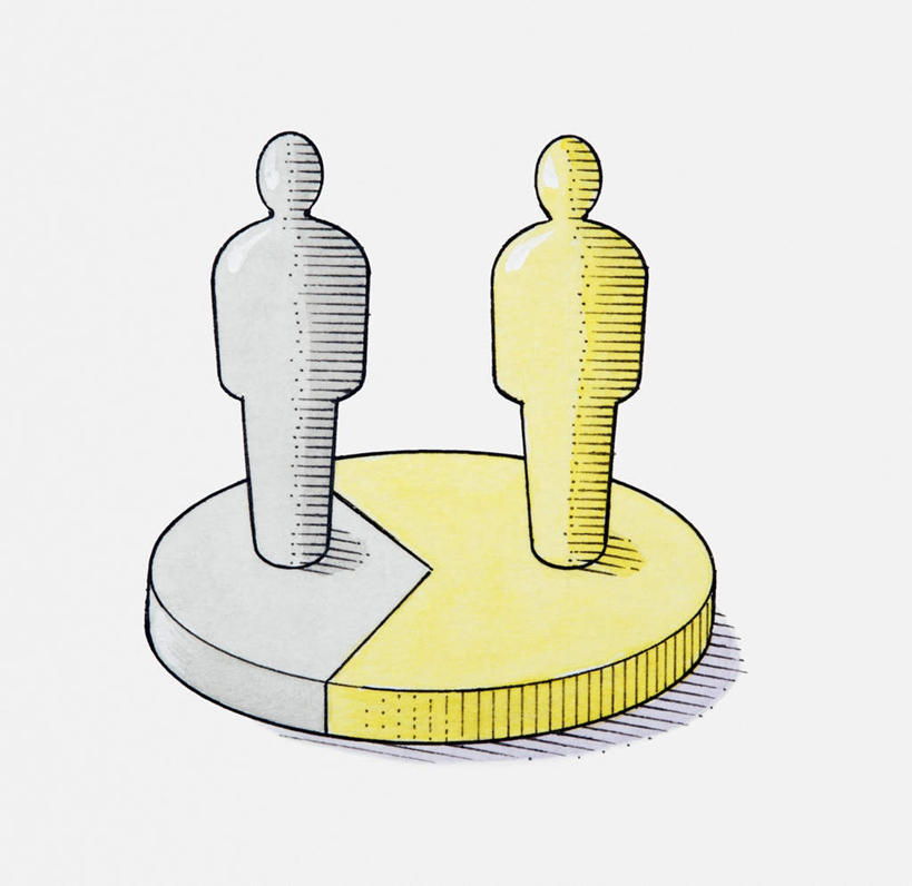 无人,横图,俯视,室内,白天,白色背景,绘画,数据,艺术,分析,古典,文化,工艺品,品味,美术,水彩,水彩画,高雅,比例,美学,男性,女性,彩图,高角度拍摄,饼图