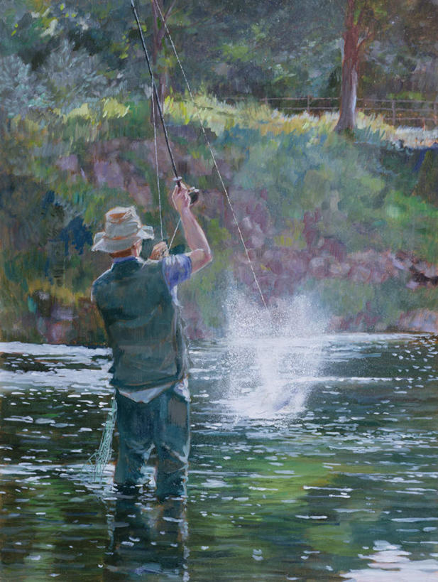 西方人,一个人,无人,站,举,竖图,室内,白天,绘画,草地,草坪,河流,水,植物,帽子,钓鱼竿,油画,欧洲,欧洲人,仅一个男性,仅一个人,仅一个中年男性,握,阴影,飞溅,服装,艺术,溅,反射,液体,影子,河水,水滴,水流,古典,拿,拿着,注视,休闲装,礼帽,文化,水珠,草,树,树木,背面,衣服,绿色,阳光,自然,工艺品,观察,看,品味,托,站着,休闲,休闲服,握着,服饰,生长,成长,观看,渔具,美术,察看,高雅,关注,喷洒,美学,男人,男性,中年男性,白种人,钓竿,鱼竿,举起,举手,举着,向上举,向上伸,向上托,站立,彩图,全身,钓鱼