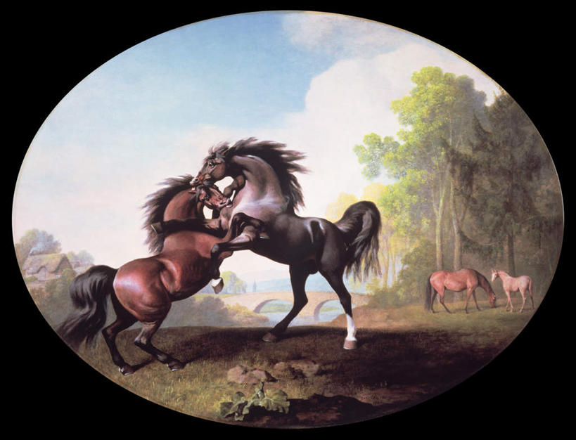 无人,站,横图,室内,白天,正面,绘画,植物,马,野生动物,油画,阴影,黑色背景,艺术,光线,影子,云,云朵,古典,云彩,注视,文化,树,树木,四匹,蓝色,绿色,白云,蓝天,天空,阳光,自然,动物,工艺品,天,观察,看,品味,站着,运输,牲畜,生长,晴朗,成长,观看,打架,美术,察看,高雅,关注,打斗,美学,晴空,站立,彩图,全身