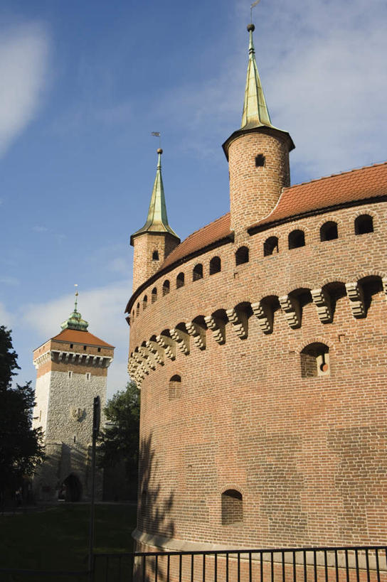 无人,栏杆,竖图,室外,白天,仰视,旅游,度假,植物,标志建筑,地标,建筑,叶子,欧洲,波兰,阴影,光线,影子,栅栏,堡垒,城堡,墙,篱笆,云,云朵,围栏,塔,绿叶,云彩,娱乐,建设,护栏,墙壁,墙面,树,树木,蓝色,绿色,白云,蓝天,天空,阳光,自然,天,享受,休闲,嫩叶,旅游胜地,放松,生长,晴朗,成长,要塞,中欧,波兰共和国,克拉科夫,设防,克拉科夫省,叶,叶片,晴空,彩图,低角度拍摄