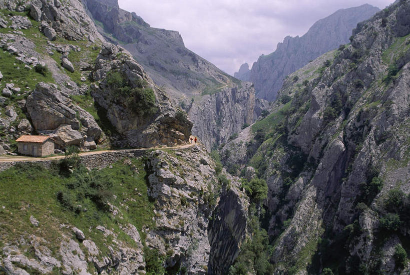 无人,家,横图,室外,白天,正面,石头,美景,山,山脉,植物,雾,道路,路,西班牙,欧洲,阴影,朦胧,模糊,光线,石子,影子,房屋,屋子,景观,山峰,小路,交通,山峦,楼房,住宅,树,树木,绿色,阳光,自然,群山,陡峭,景色,生长,成长,连绵,迷雾,绵延,南欧,自然风光,西班牙王国,联贯,笔陡,峻峭,坎塔布里亚,坎塔布利亚,石块,岩石,大雾,彩图,房子