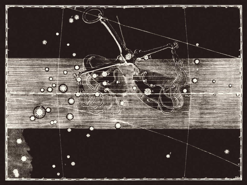 无人,横图,地图,科学,星星,摄影,星座,手艺,天文学,天秤座,彩图,雕刻术