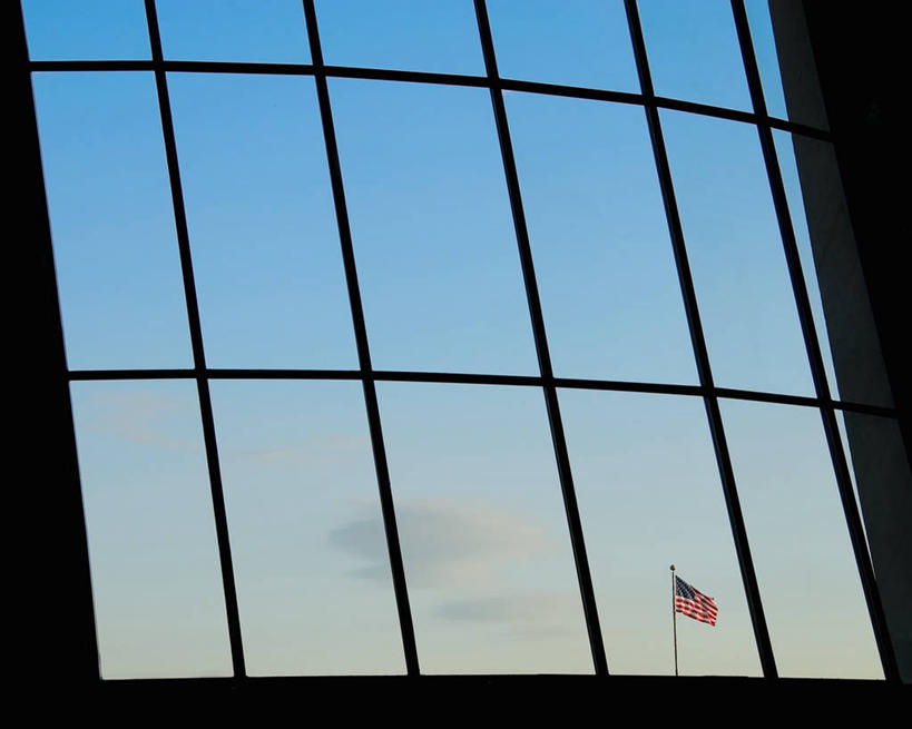 无人,横图,室内,白天,自由,窗户,旗帜,美国,首都,美国国旗,摄影,犯人,逆光,华盛顿特区,爱国主义,彩图