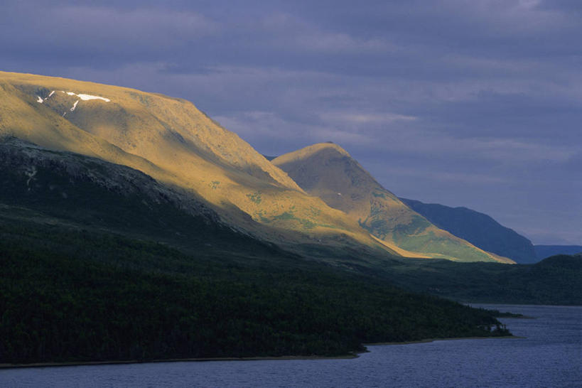 无人,公园,横图,室外,白天,正面,旅游,度假,草地,草坪,河流,石头,美景,山,山脉,水,植物,加拿大,阴影,光线,石子,影子,河水,景观,山峰,水流,云,云朵,山峦,云彩,娱乐,草,树,树木,蓝色,绿色,白云,倒影,蓝天,天空,阳光,自然,群山,天,享受,休闲,景色,放松,生长,晴朗,成长,倒映,北美,北美洲,国家公园,自然风光,美洲,北亚美利加洲,亚美利加洲,格罗斯莫讷国家公园,纽芬兰,纽芬兰省,反照,石块,岩石,晴空,彩图