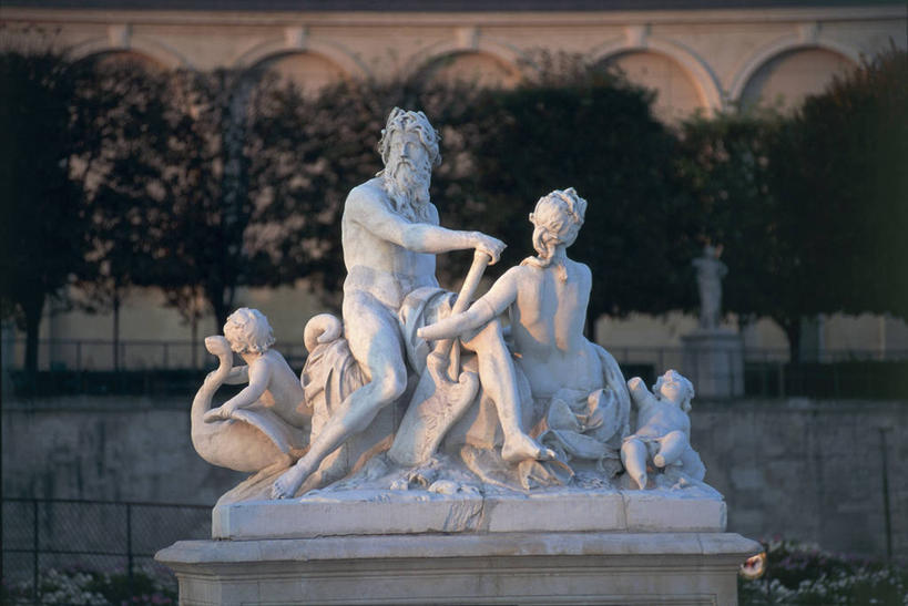 无人,公园,横图,室外,白天,城市,建筑,雕塑,法国,欧洲,标志,雕像,符号,大理石,首都,标识,树,摄影,地中海文化,杜乐丽花园,性别符号,法兰西岛大区,彩图,男性符号