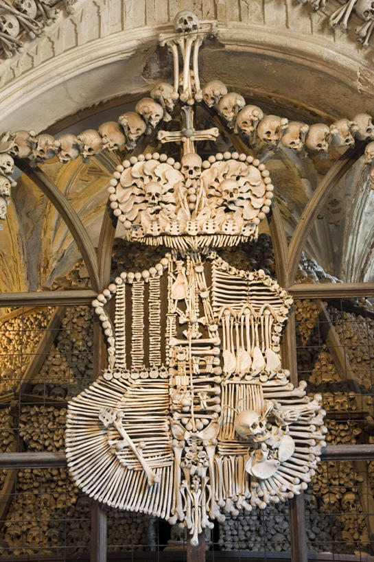 颅骨,骨骼,无人,竖图,室内,欧洲,捷克,装饰,人头骨,历史,地标建筑,墓地,人体,摄影,宗教,死亡,徽章,基督教,宗教建筑,中欧,捷克共和国,波西米亚,盾形徽章,灵性,库特纳霍拉,彩图,旅行,联合国教科文组织,过去