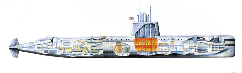 无人,横图,全景,白色背景,侧面,船,美国,军事,历史,一个,白色,运输,摄影,单个,海军,横截面,潜水艇,核潜艇,彩图