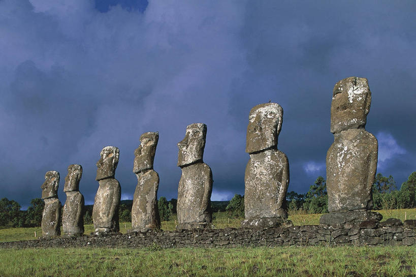 无人,横图,室外,白天,雕塑,复活节岛,智利,一排,整齐,标志,符号,田地,联合国,宏伟,历史,标识,树,排列,地标建筑,南美,摄影,南美洲,国家公园,拉丁美洲,队列,美洲,复活节岛石像,波利尼西亚,摩艾石像,亚美利加洲,南亚美利加洲,复活岛,智利共和国,性别符号,古代文明,摩艾像,灵性,拉帕努伊国家公园,美术工艺,波利尼西亚群岛,彩图,旅行,复活节岛人像,赫布亚岛,拉帕努伊岛,毛埃石像,摩阿仪,摩埃石像,莫阿伊,帕赛兰,伊斯特岛,男性符号,联合国教科文组织,拟人,郊野公园