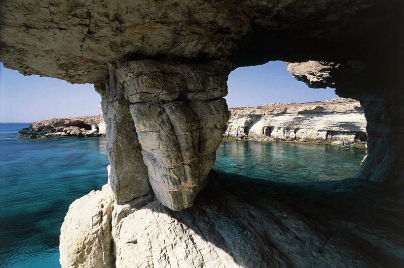 无人,横图,室外,白天,海洋,美景,水,塞浦路斯,景观,风景,自然,景色,摄影,洞穴,环境,岩层,南欧,自然风光,地质学,自然地理,岩石,彩图,旅行,火山学