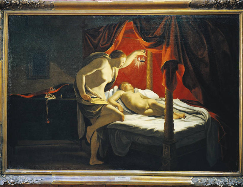 成年人,裸体,两个人,站,举,横图,插画,室内,夜晚,绘画,性感,数码,科技,窗帘,卧室,相框,阴影,神话,艺术,网络,高光,几何,计算机图形,古典,浪漫,合成,图画,文化,古罗马,刺激,画,工艺品,品味,赤脚,调情,观看,美术,电脑合成图,数码合成图,高雅,合成图,漫画,写实,具体,具象,美学,古希腊,古代文明,异性恋,美术工艺,男人,女人,睡觉,仰卧,彩图,伴侣,赛琪,四柱床