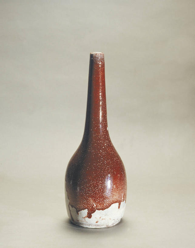 无人,竖图,花瓶,珐琅,灰色背景,褐色,陶瓷制品,饮食,一个,灰色,摄影,单个,美术工艺,彩图,影棚拍摄