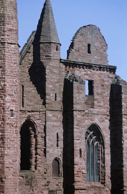 无人,竖图,室外,白天,建筑,日光,英国,历史,苏格兰,废墟,地标建筑,摄影,宁静,万里无云,修院,彩图,过去