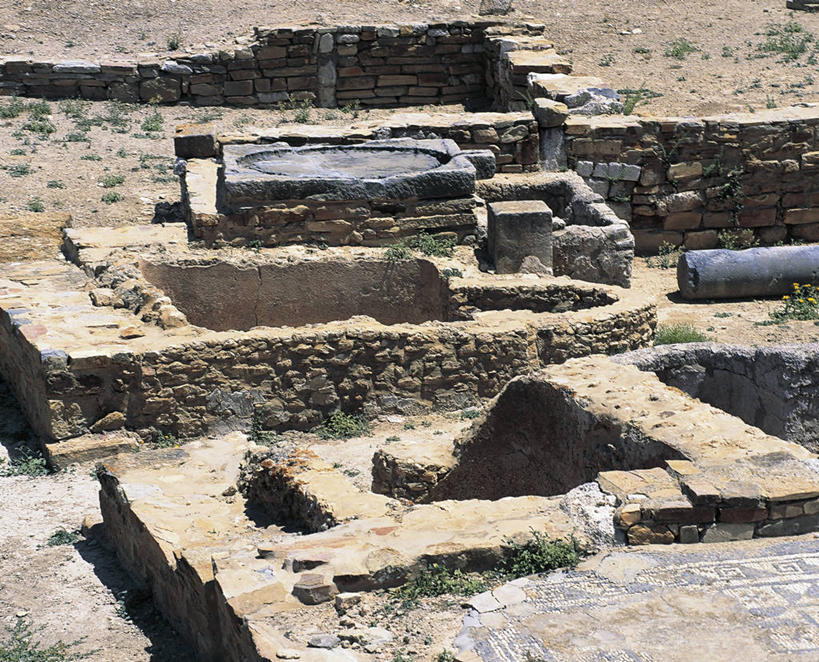 无人,横图,室外,白天,建筑,突尼斯,围墙,历史,古罗马,废墟,摄影,考古学,古代文明,彩图,过去