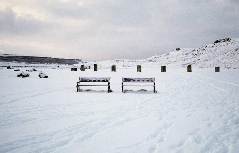无人,公园,横图,室外,白天,雪,椅子,长椅,冬天,两个,寒冷,摄影,宁静,彩图