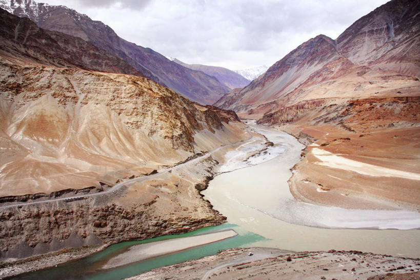无人,横图,室外,白天,山,印度,沙子,地形,山谷,河床,风景,摄影,彩图