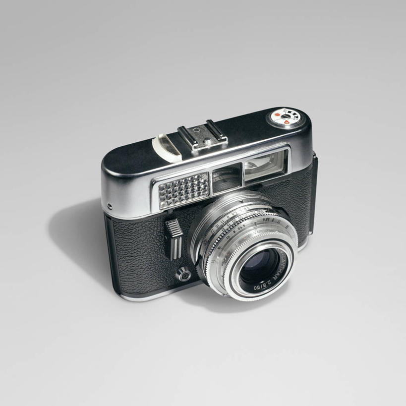 无人,方图,技术,相机,灰色背景,金属,古典,一个,摄影,单个,简单,彩图,影棚拍摄