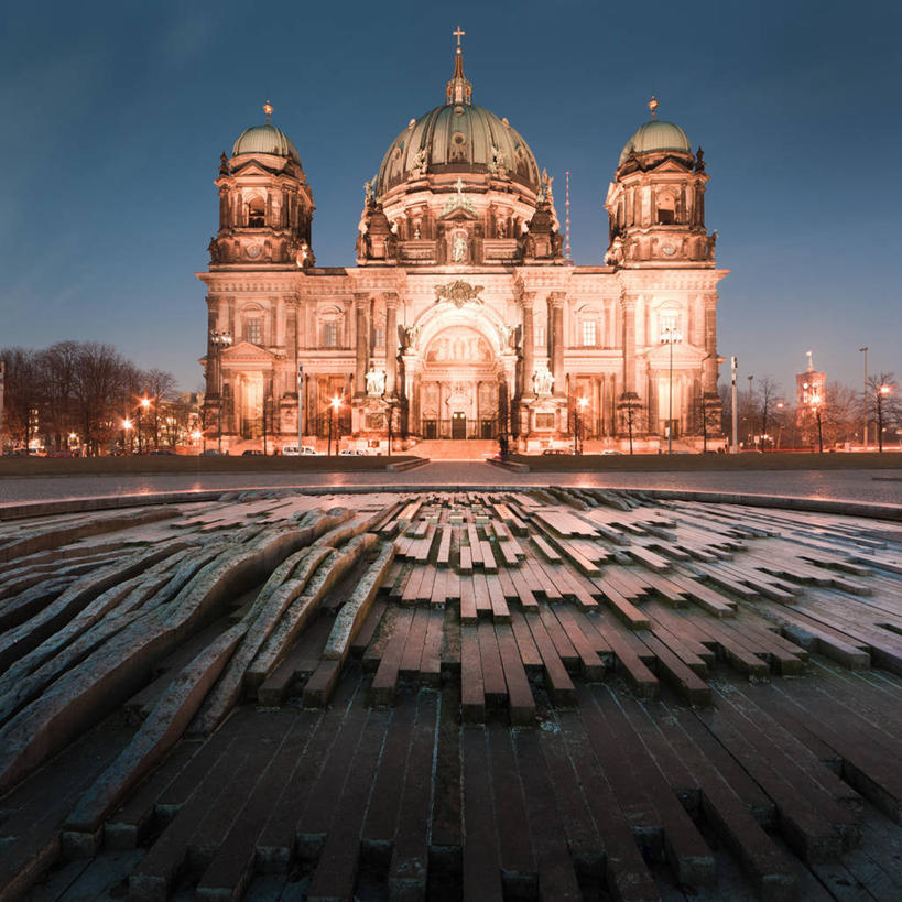 无人,广场,教堂,方图,室外,白天,城市,建筑,德国,首都,历史,柏林,柏林大教堂,天空,摄影,宗教,照亮,基督教,圆顶建筑,彩图