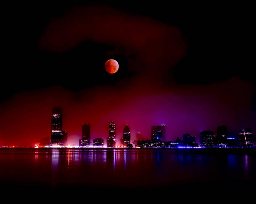 无人,码头,横图,室外,夜晚,河流,天际线,冬至,城市,港口,建筑,纽约,美国,反射,满月,摄影,天文学,月蚀,纽约州,彩图,摆渡口,埠头,渡口,渡头,港湾,海港,货运码头,口岸,商港