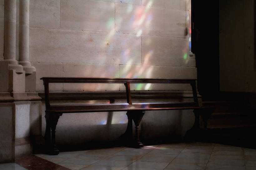 无人,教堂,横图,室内,白天,马赛,椅子,法国,反射,木制,墙,摄影,砖地,宁静,基督教,法国文化,彩色玻璃,彩图