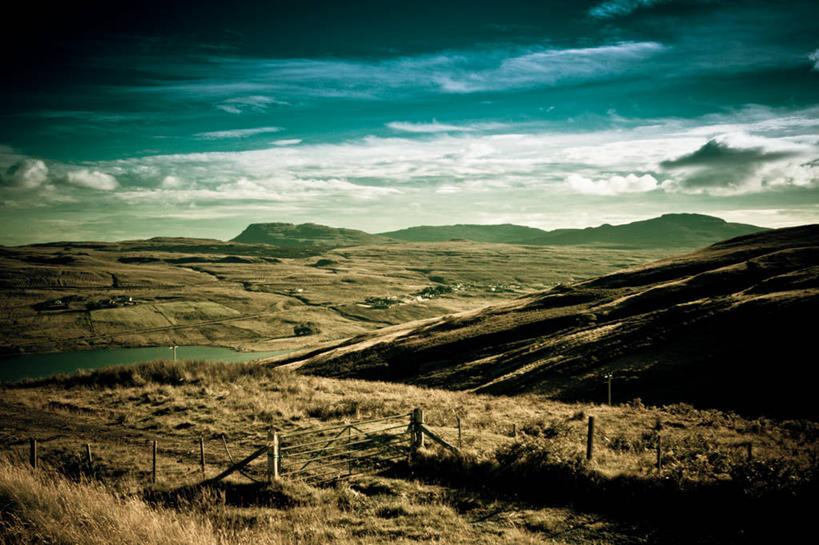 无人,横图,室外,白天,美景,英国,岛,地形,景观,云,苏格兰,草,风景,天空,自然,景色,摄影,宁静,自然风光,斯盖岛,彩图