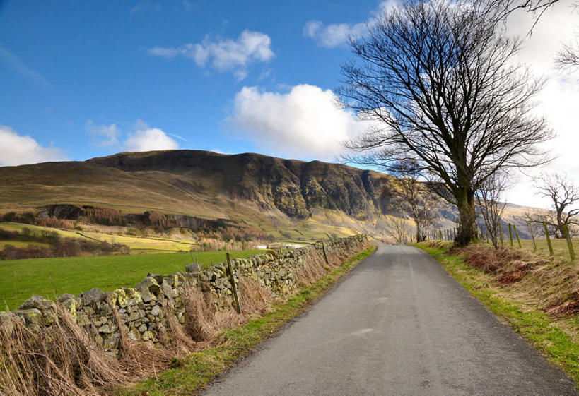 无人,横图,室外,白天,山,英国,云,草,天空,自然,运输,摄影,宁静,坎布里亚,彩图