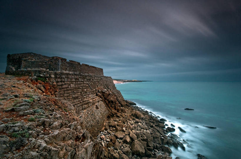 无人,横图,室外,白天,长时间曝光,海洋,美景,葡萄牙,破碎,景观,云,历史,破坏,破损,风景,自然,景色,摄影,宁静,粉碎,损坏,要塞,自然风光,毁坏,摧毁,卡斯卡伊斯市,彩图