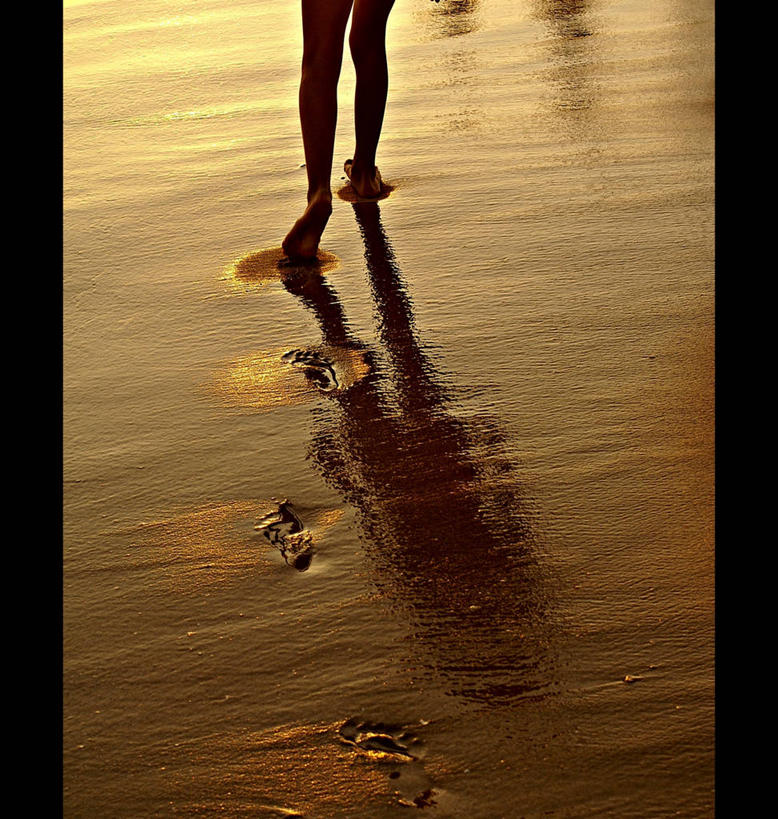 一个人,竖图,室外,日落,日光,葡萄牙,脚印,反射,沙子,人体,摄影,部分,法鲁区,海滩,休闲活动,步行,彩图