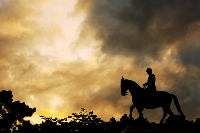 无人,横图,室外,日落,雕塑,台湾,雕像,首都,历史,树,风景,天空,自然,黄昏,摄影,剪影,台北,美术工艺,彩图