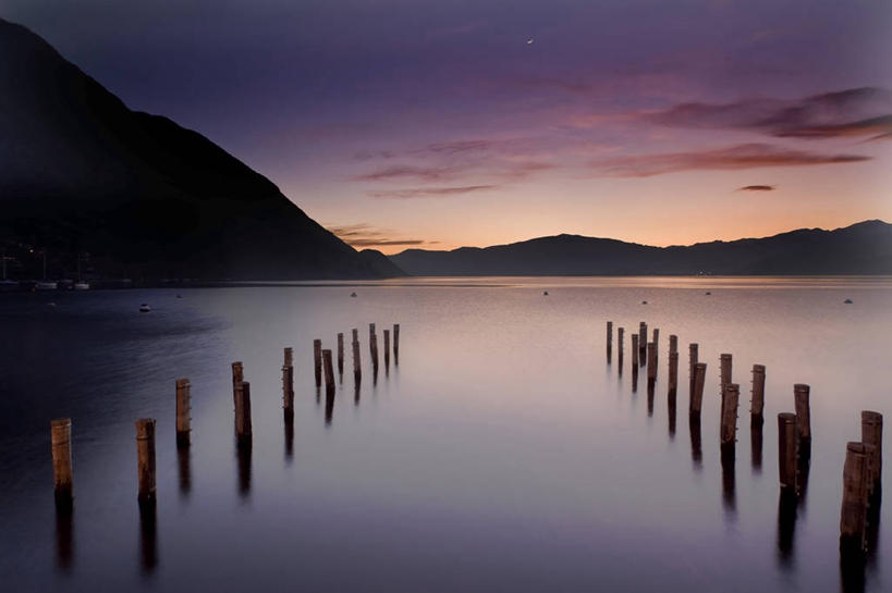 无人,横图,室外,长时间曝光,美景,日落,山,日光,意大利,许多,反射,景观,云,很多,风景,天空,自然,木桩,景色,摄影,宁静,自然风光,伦巴第大区,马祖尔湖,彩图