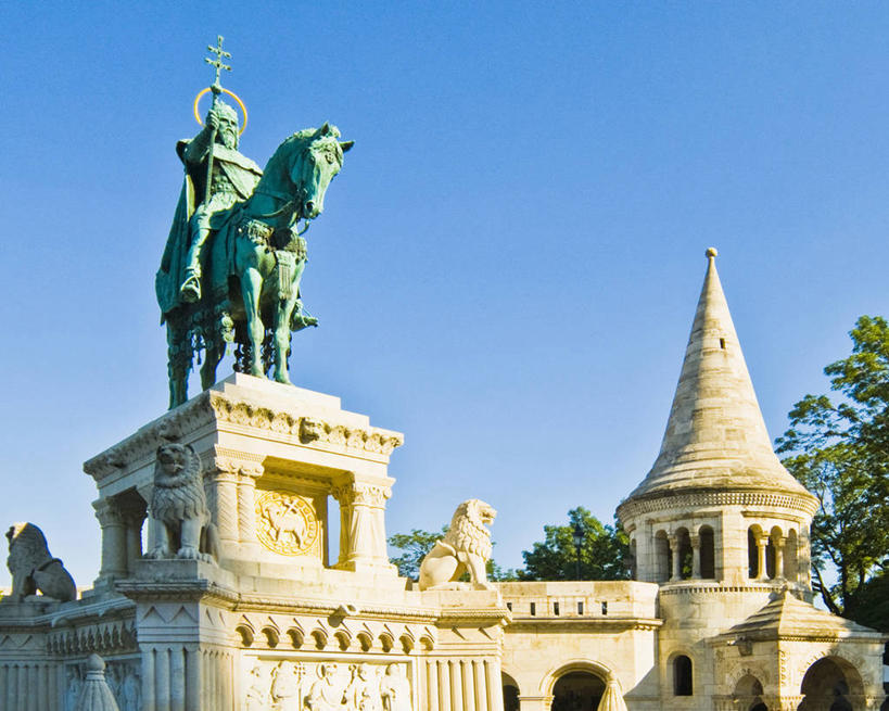 无人,横图,室外,白天,建筑,标志,雕像,符号,纪念碑,首都,历史,标识,摄影,纪念,留念,布达佩斯,怀念,万里无云,性别符号,匈牙利共和国,渔人堡,彩图,男性符号